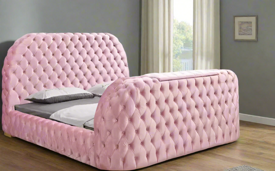 Sleigh Chesterfield TV BED